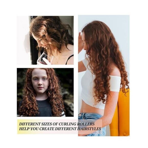 Sponge Hair Rollers Set 64 Piece No Heat Foam Curlers for Short Medium Hair - Picture 5 of 8